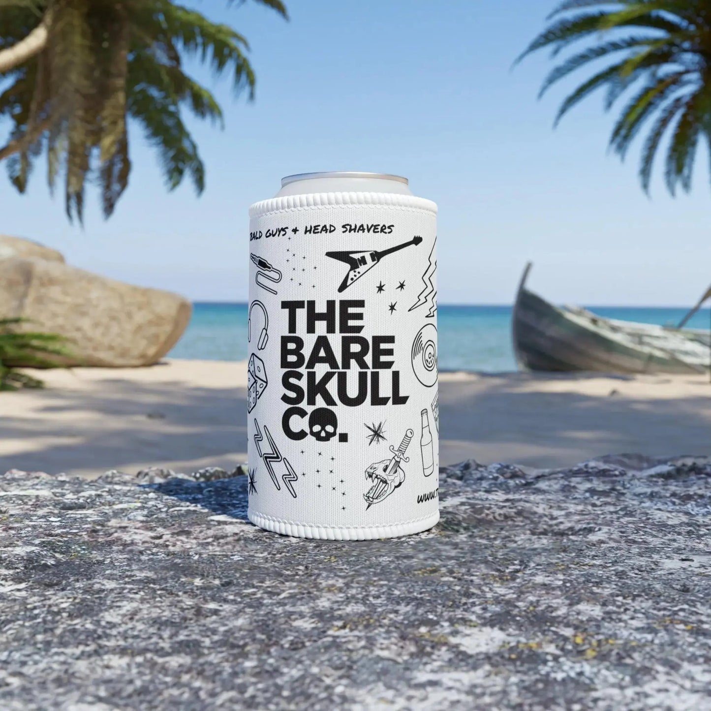 The Bare Skull Rock On Stubby Cooler - No Shine, All Chill Dad Pack